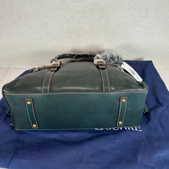 Dooney Bourke Teal Leather Domed Buckle Satchel Handbag New with Tags - Picture 7 of 15